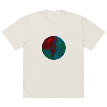 Oversized faded t-shirt-Palestine Map -Designed by Palestinian Artist