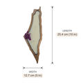 Palestine Map Candle, 10-inch Lavender Scent — length 25.4 cm (10 in), width 12.7 cm (5 in).
