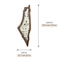 Palestine Map Candle, 10-inch Rose Scent — length 25.4 cm (10 in), width 12.7 cm (5 in).