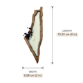 Palestine Map Candle, 6-inch Lavender Scent — length 15.24 cm (6 in), width 5.08 cm (2 in).