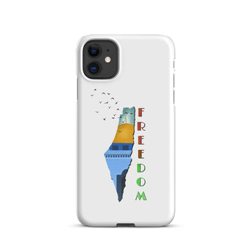 Snap case for iPhone-Palestine Map with dome of the rock Illustration Design-Designed by Palestinian Artist