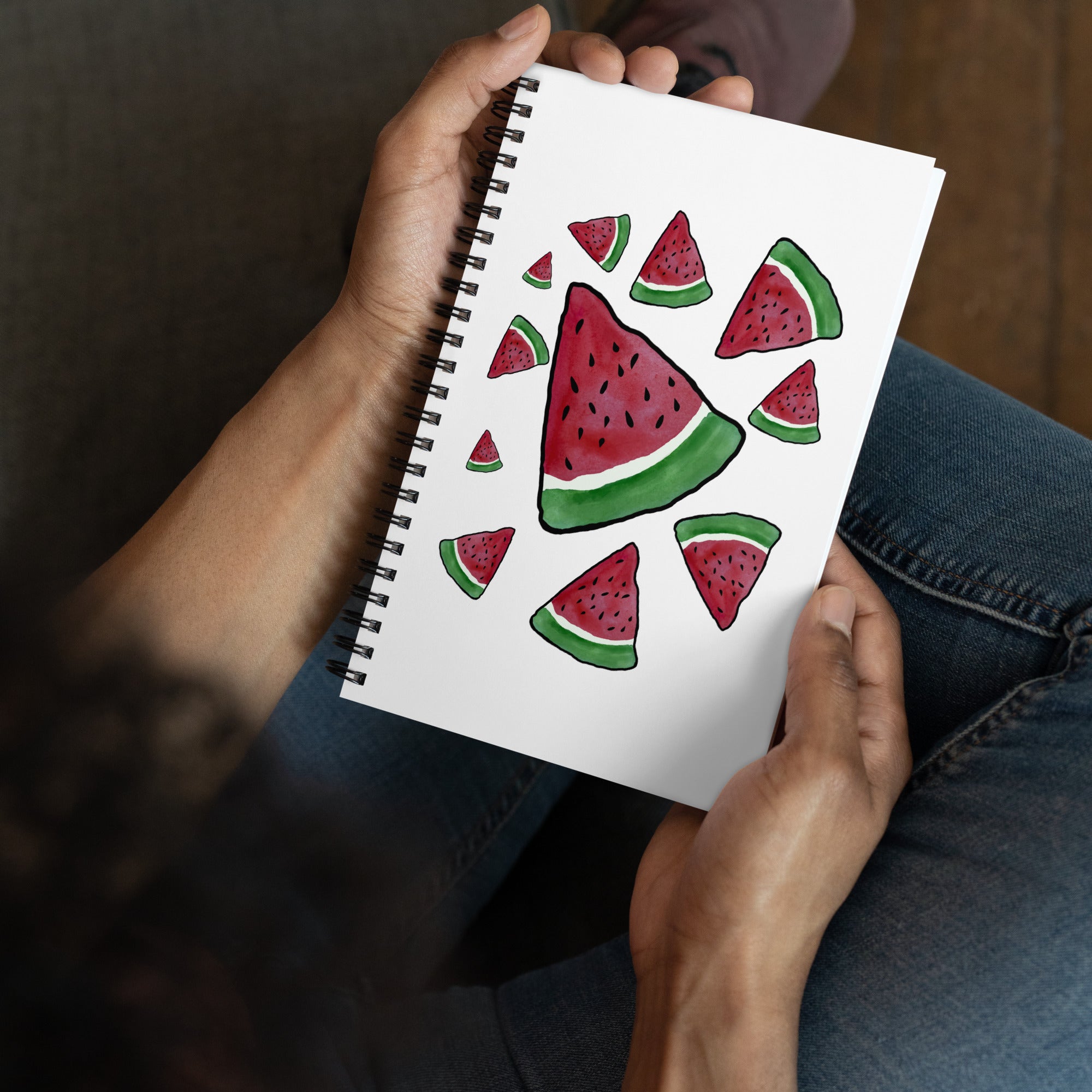 Cover Spiral Notebook-Watermelon Illustration-Designed by Palestinian Artist