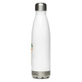 stainless water bottle white with palestinian return key design rajaeen