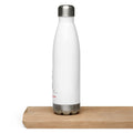 stainless steel waterbottle white color girl holding the palestine flag rajaeen