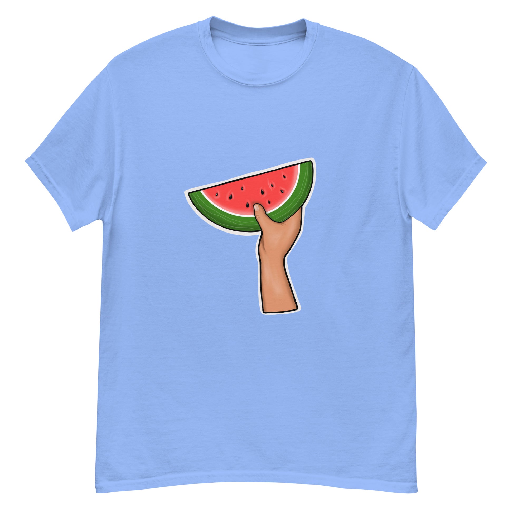 carolina blue color watermelon t shirt rajaeen