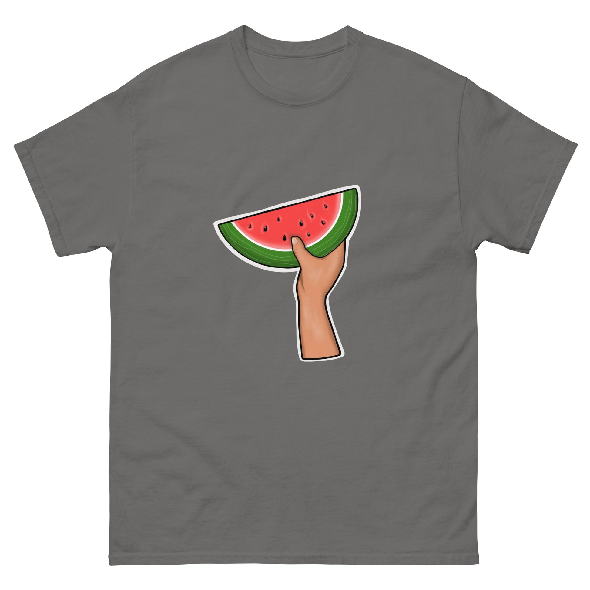 watermelon t shirt charcoal color rajaeen
