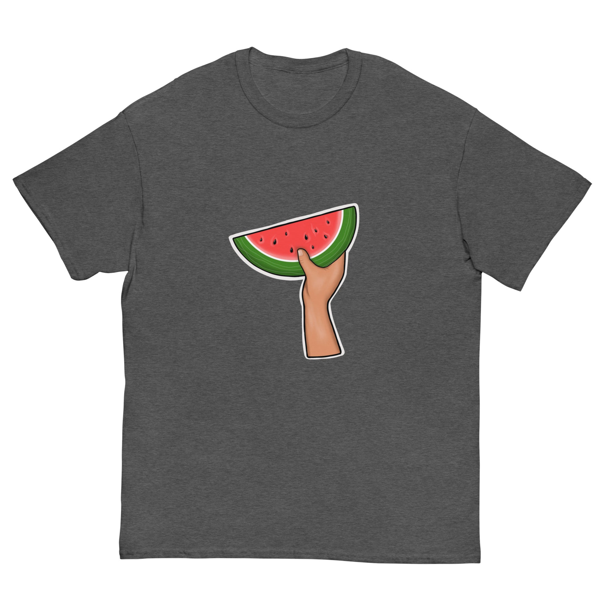 charcoal color watermelon t shirt rajaeen