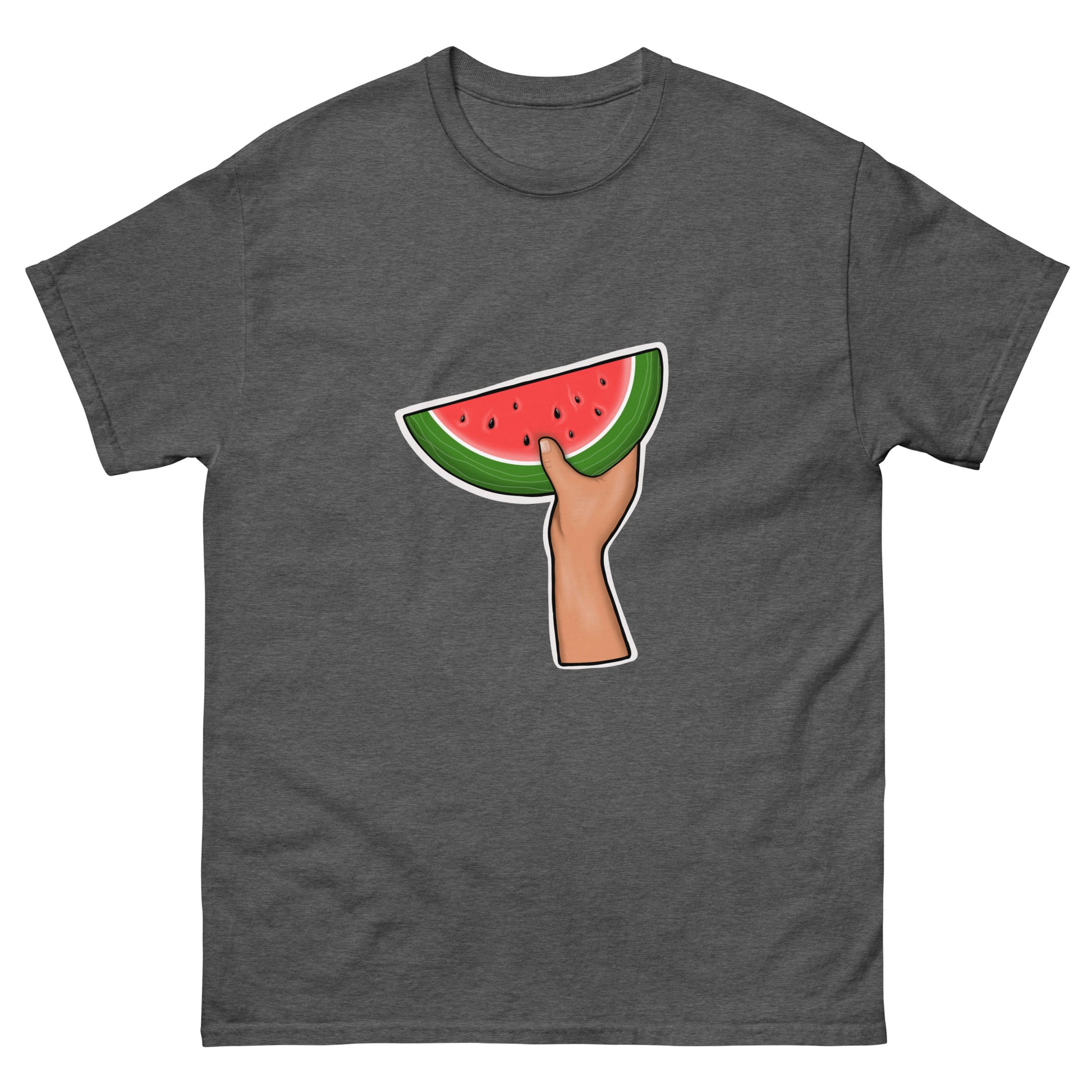watermelon t shirt dark heather color rajaeen