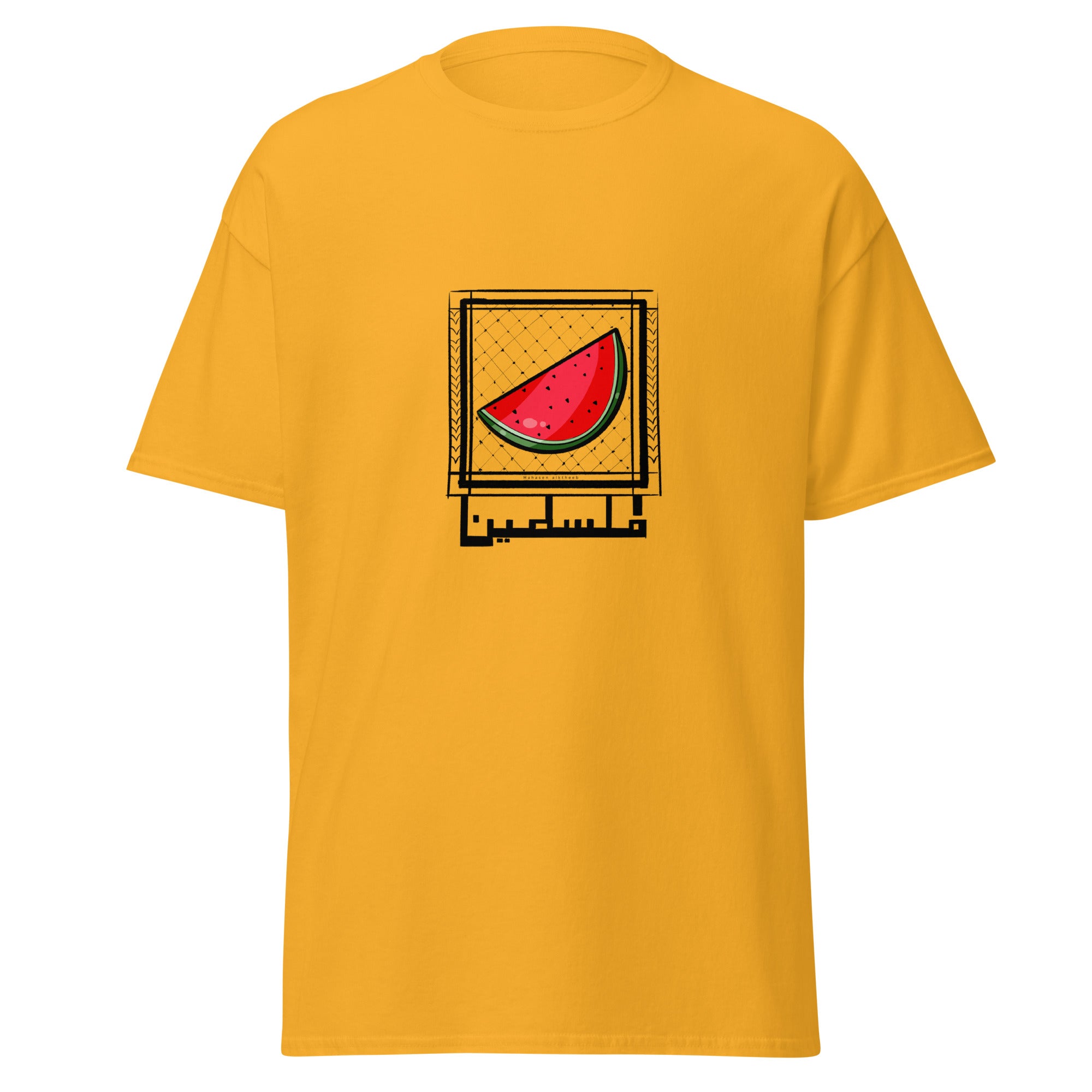 Unisex classic tee-Watermelon Illustration-Designed by Palestinian Artist