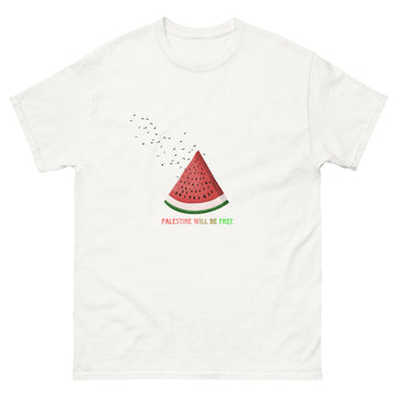 Unisex classic tee-Watermelon Illustration - Designed by Palestinian Artist