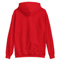 red color unisex hoodie back side rajaeen