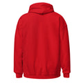 red color unisex premium hoodie back side rajaeen