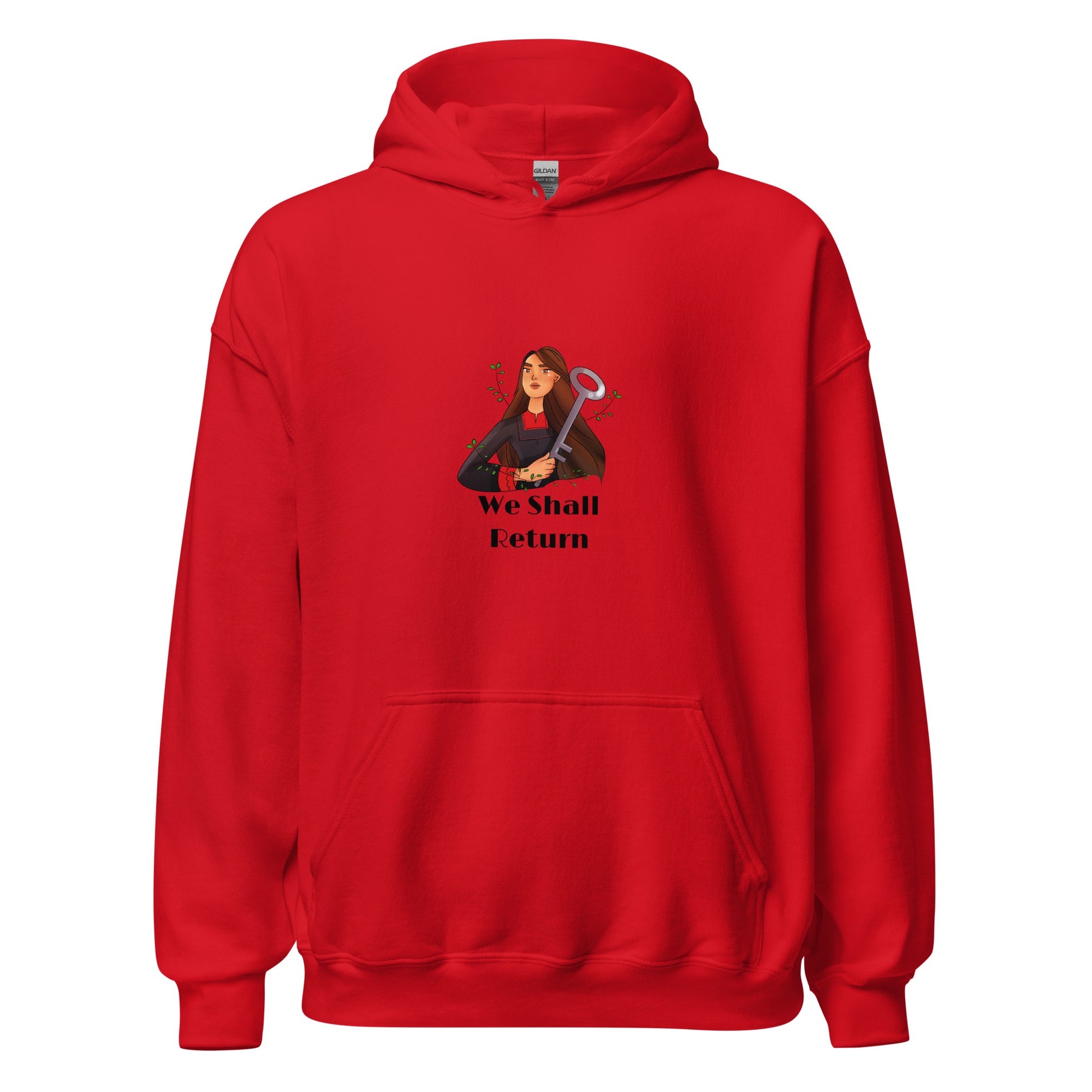 red color unisex premium hoodie rajaeen