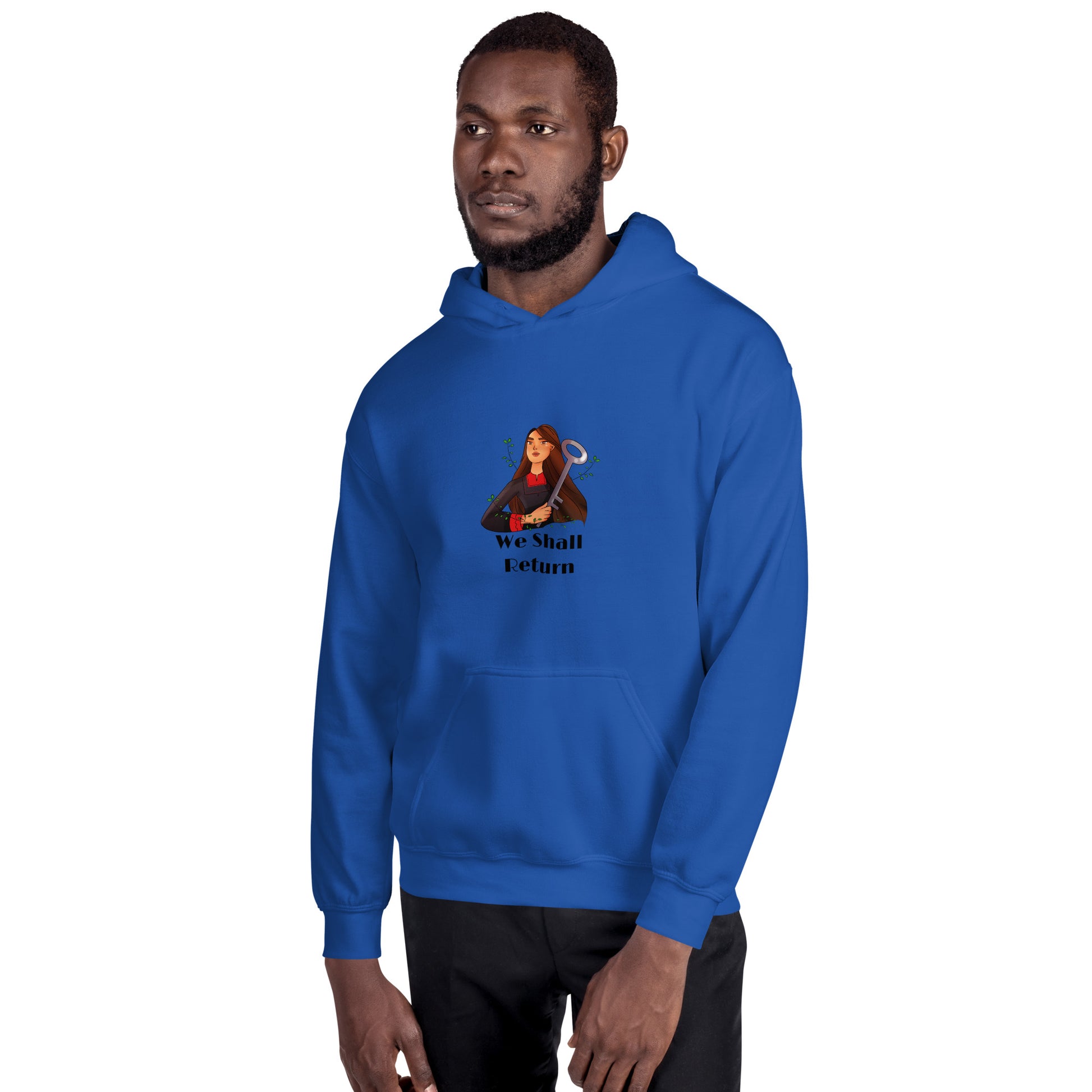 unisex premium hoodie royel blue rajaeen