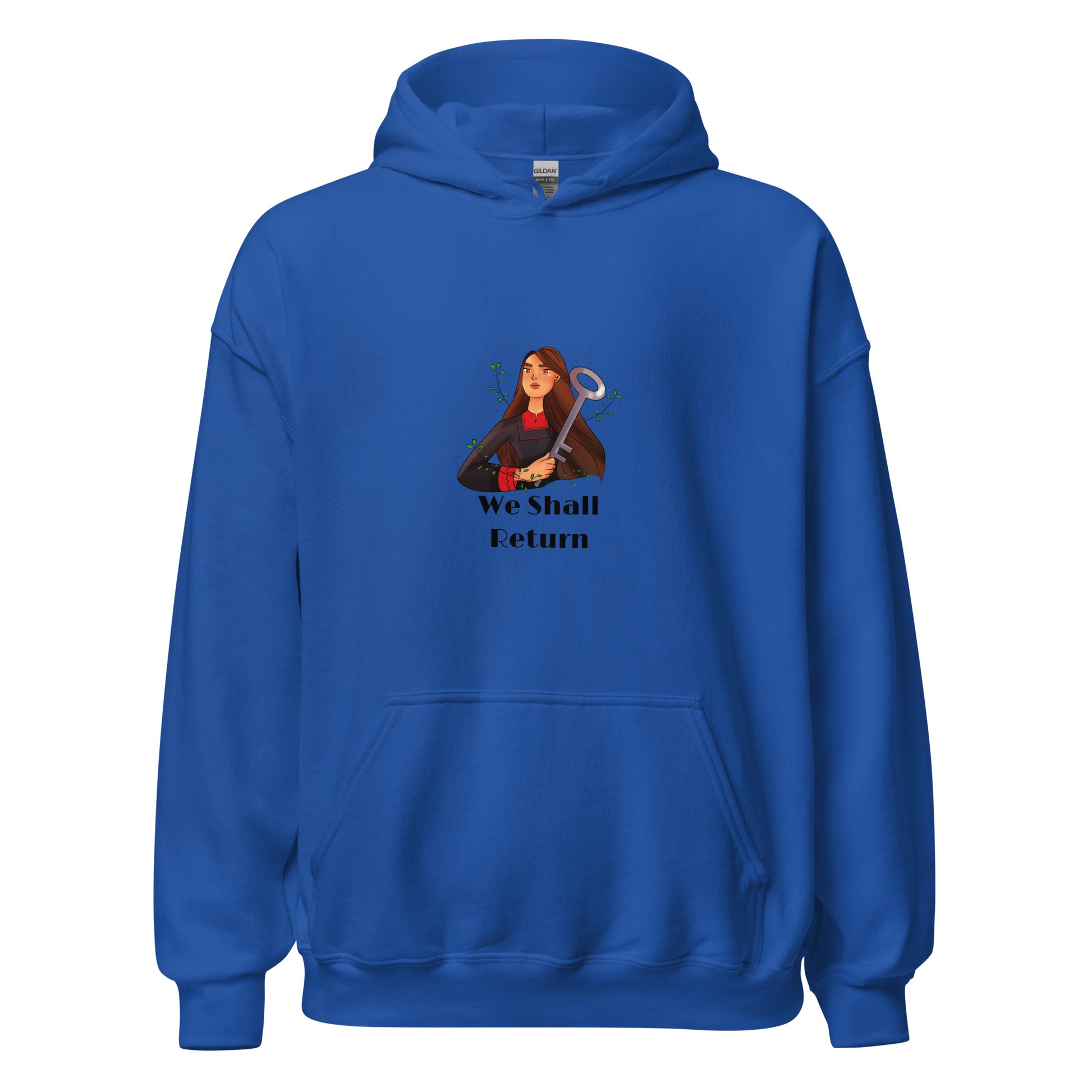 royel blue color unisex premium hoodie rajaeen