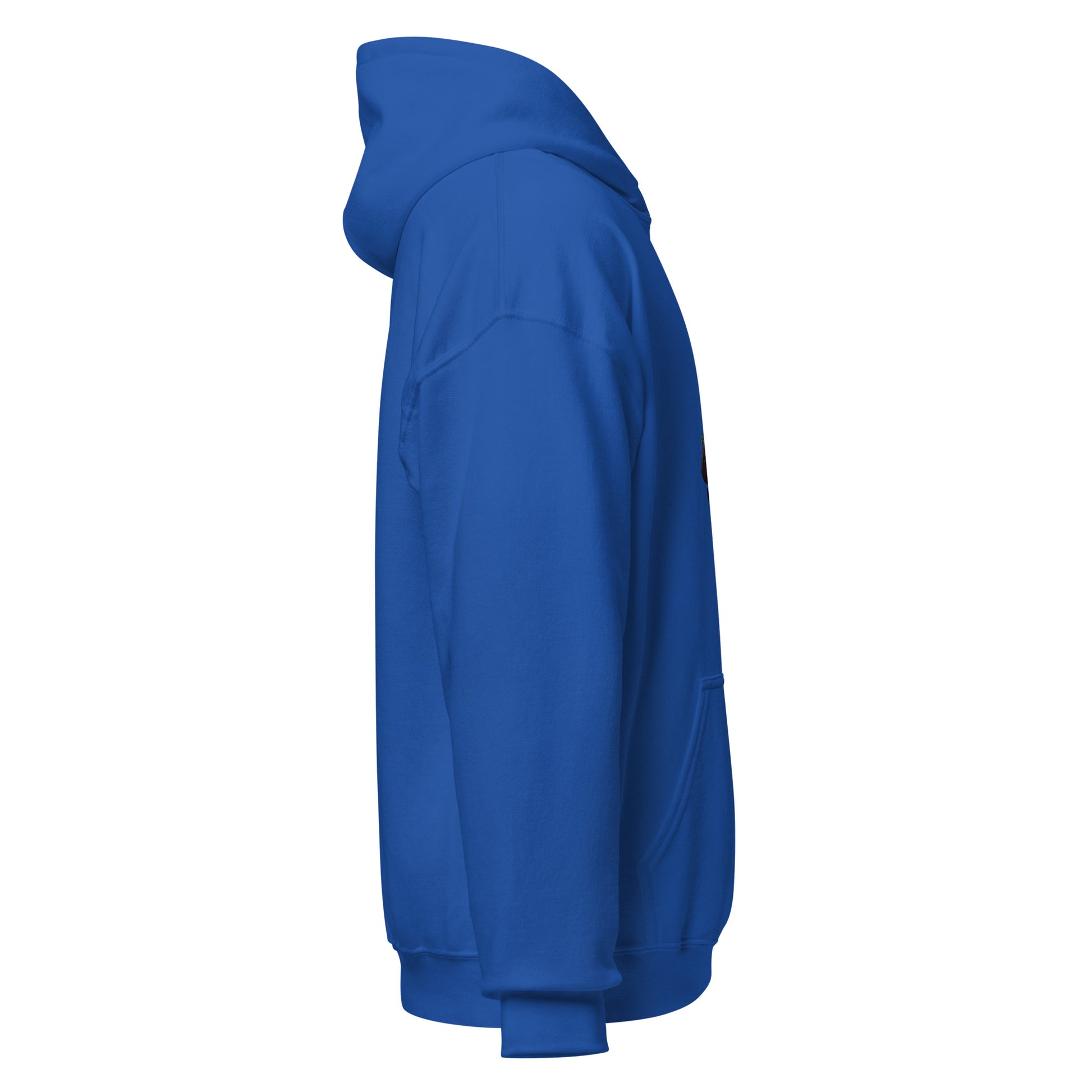 royel blue color unisex premium hoodie right side view rajaeen