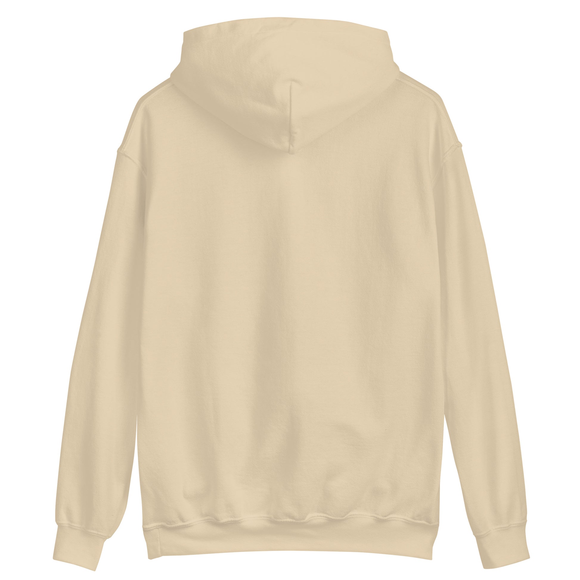 unisex hoodie sand color back side rajaeen