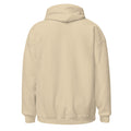 sand color unisex premium hoodie back side view rajaeen