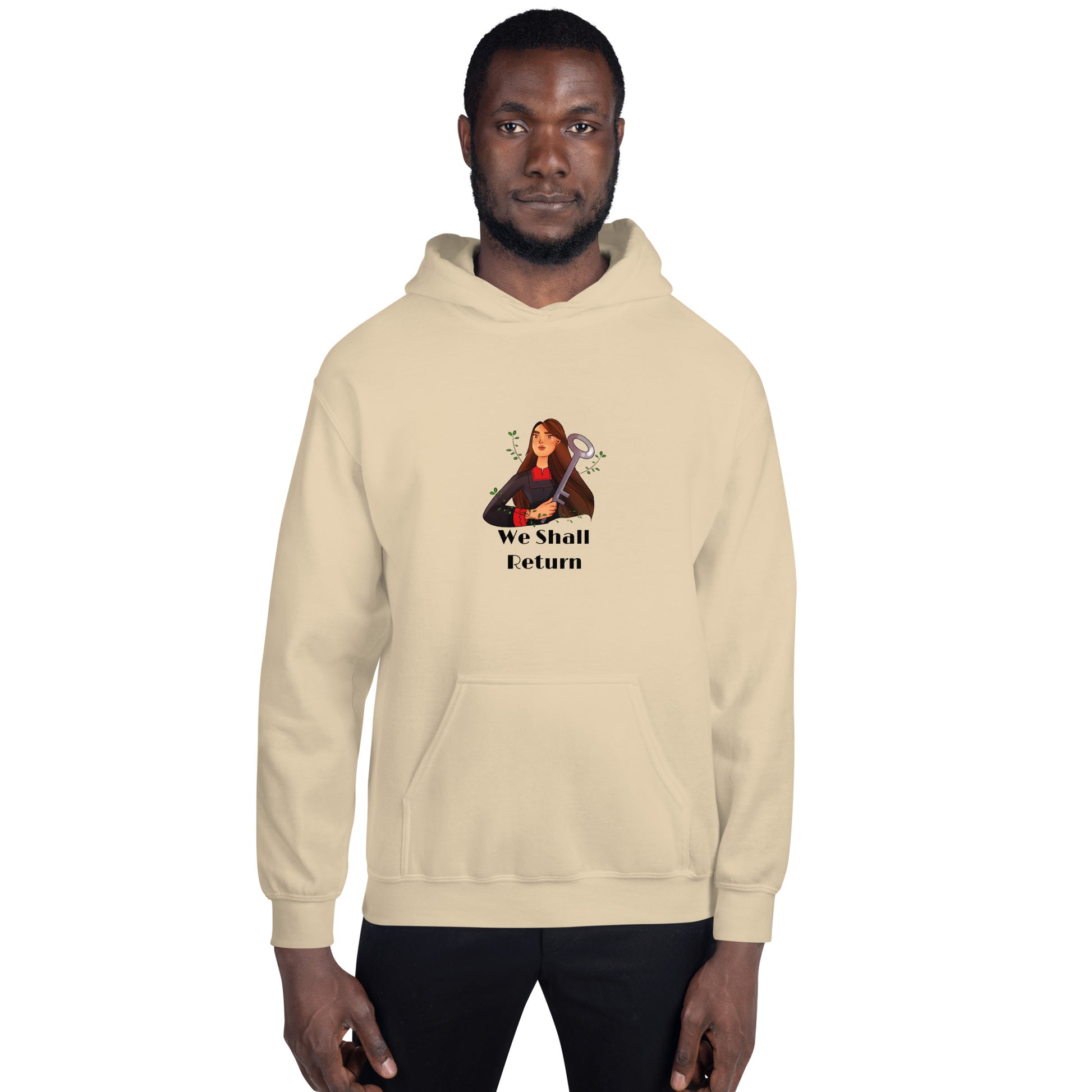 unisex premium hoodie sand rajaeen