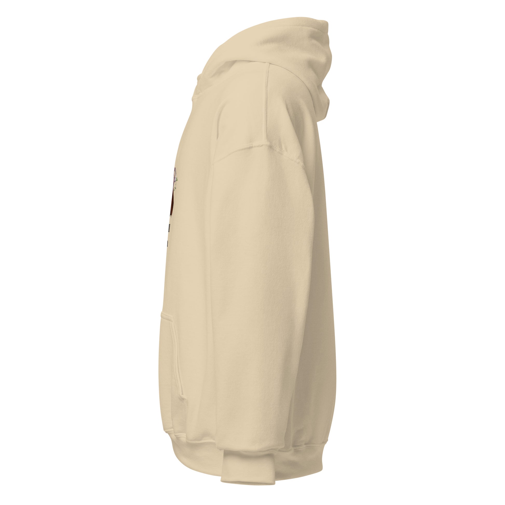 sand color unisex premium hoodie left side view rajaeen