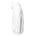 white color unisex premium hoodie right side view rajaeen