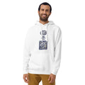 unisex cotton hoodie white color with palestine artwork rajaeen