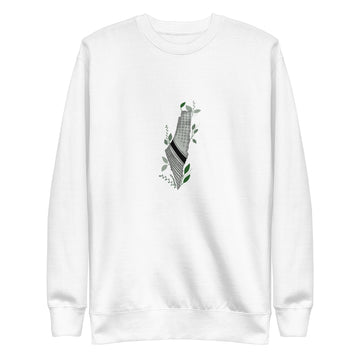 Premium Sweatshirt: Palestine Map with Keffiyeh Pattern