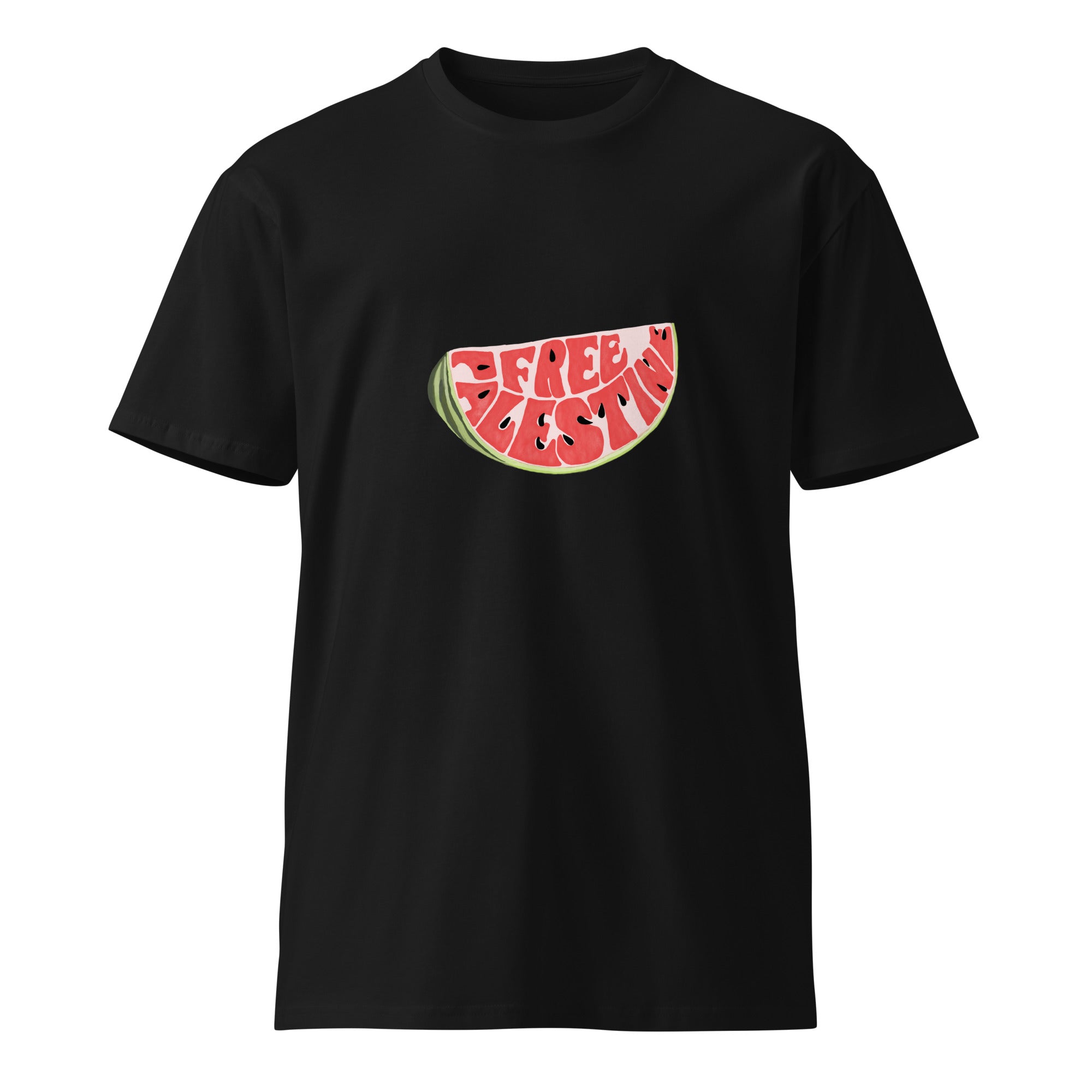 Unisex premium t-shirt- Watermelon Illustration- Designed by Palestinian Artist