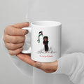 girl with palestine flag art white custom ceramic mug rajaeen