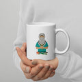 free palestine message illustration glossy ceramic mug rajaeen