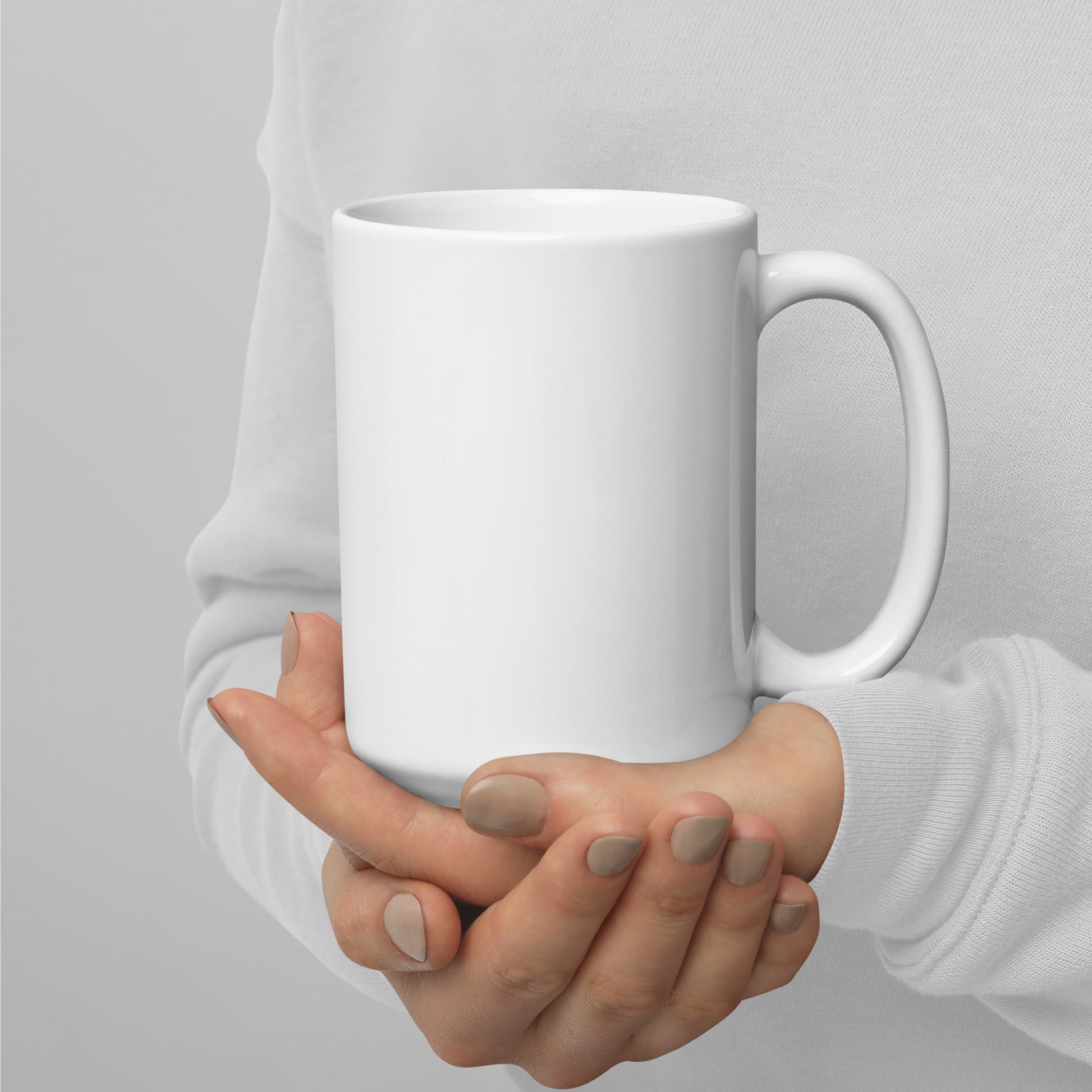 glossy ceramic mug white rajaeen