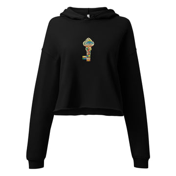 Crop Hoodie Top with Palestinian Return Key Art