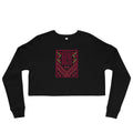 crop sweatshirt black color with tatreez design rajaeen