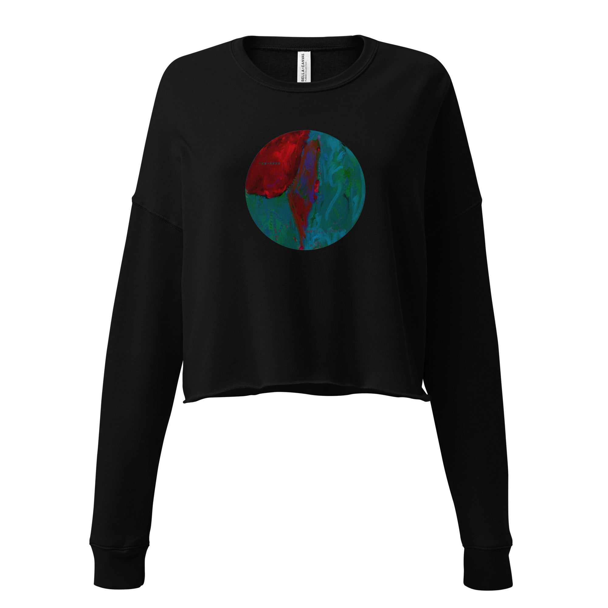 Palestinian Illustration Crop Top Sweatshirt