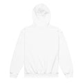 white color youth heavy blend hoodie back side rajaeen