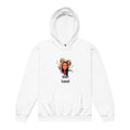 white color youth heavy blend hoodie rajaeen