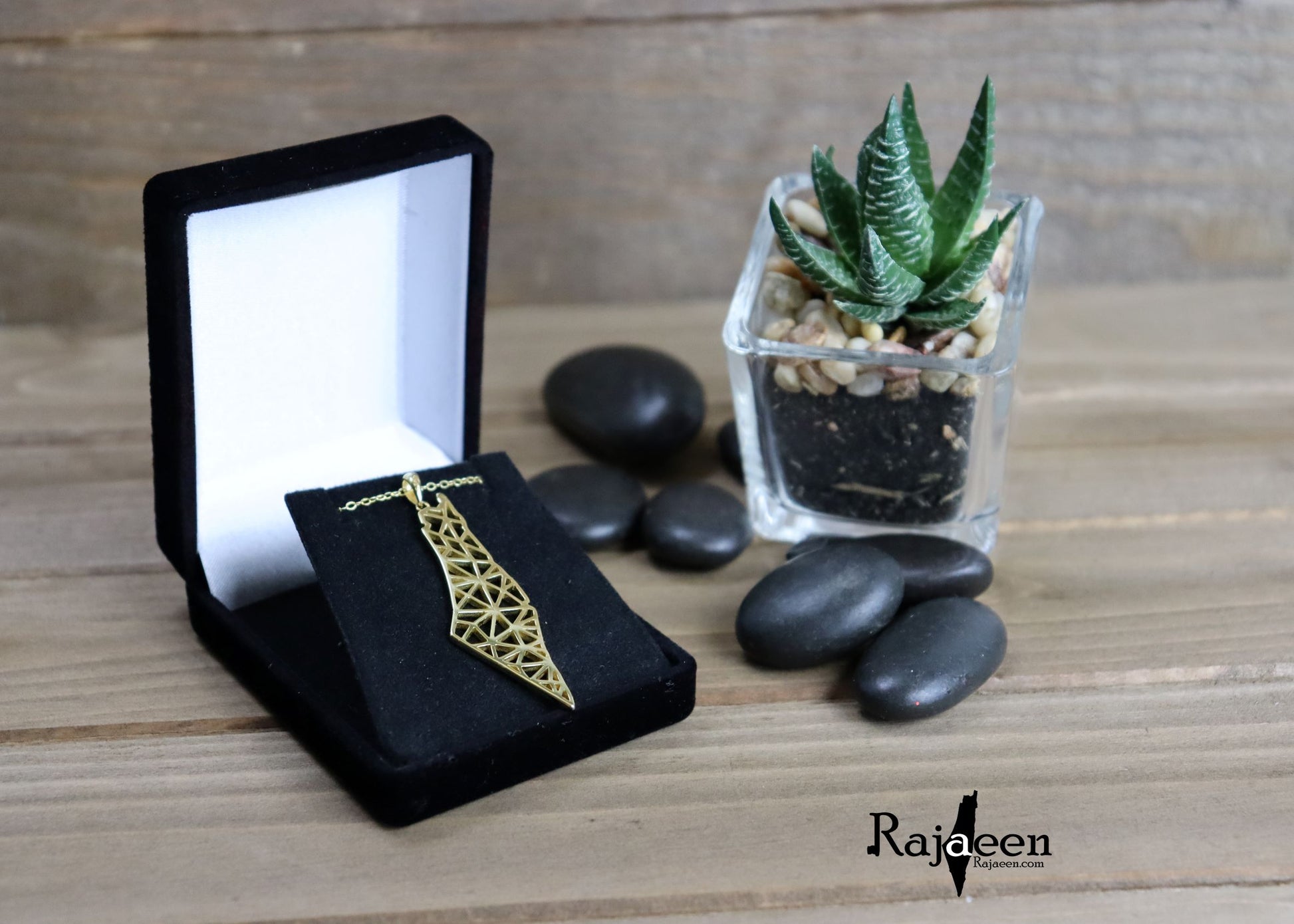 palestine map gold necklace rajaeen