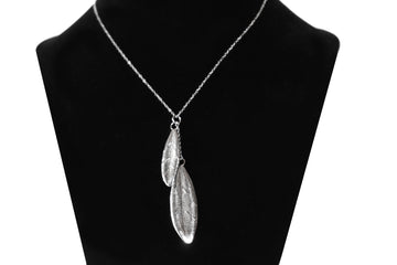 double olive leaf necklace rajaeen