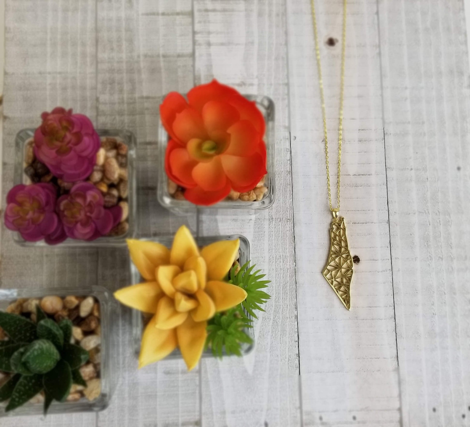 gold palestine map necklace rajaeen